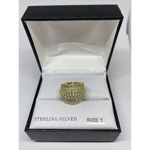 Tiara .925 Sterling Silver Cubic Zirconia SRZ1400GP Ring MSRP $135 NM181